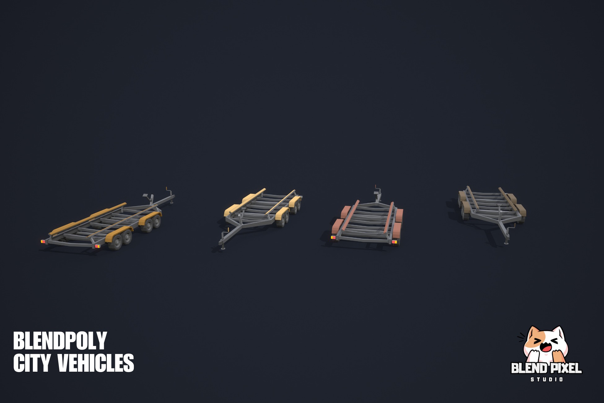 BlendPoly City Vehicles - Low Poly Assets Low-poly 3D model_119