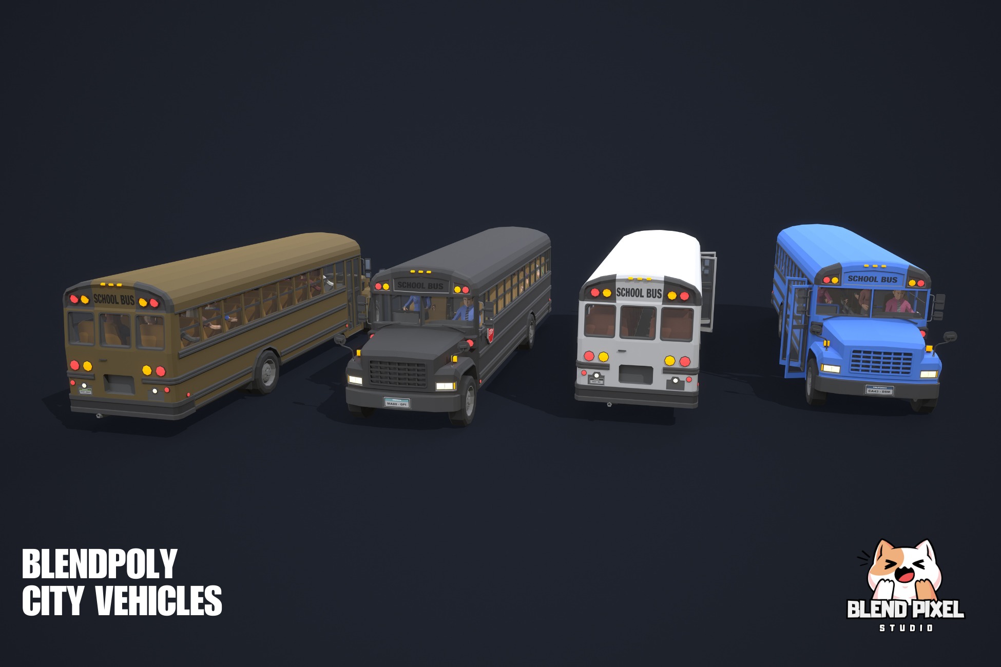 BlendPoly City Vehicles - Low Poly Assets Low-poly 3D model_50