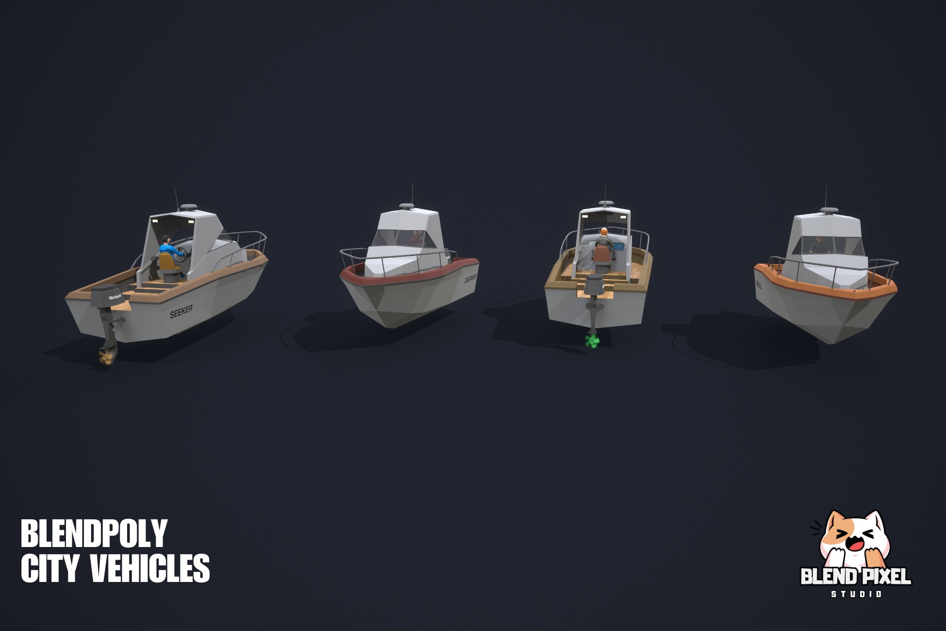 BlendPoly City Vehicles - Low Poly Assets Low-poly 3D model_91