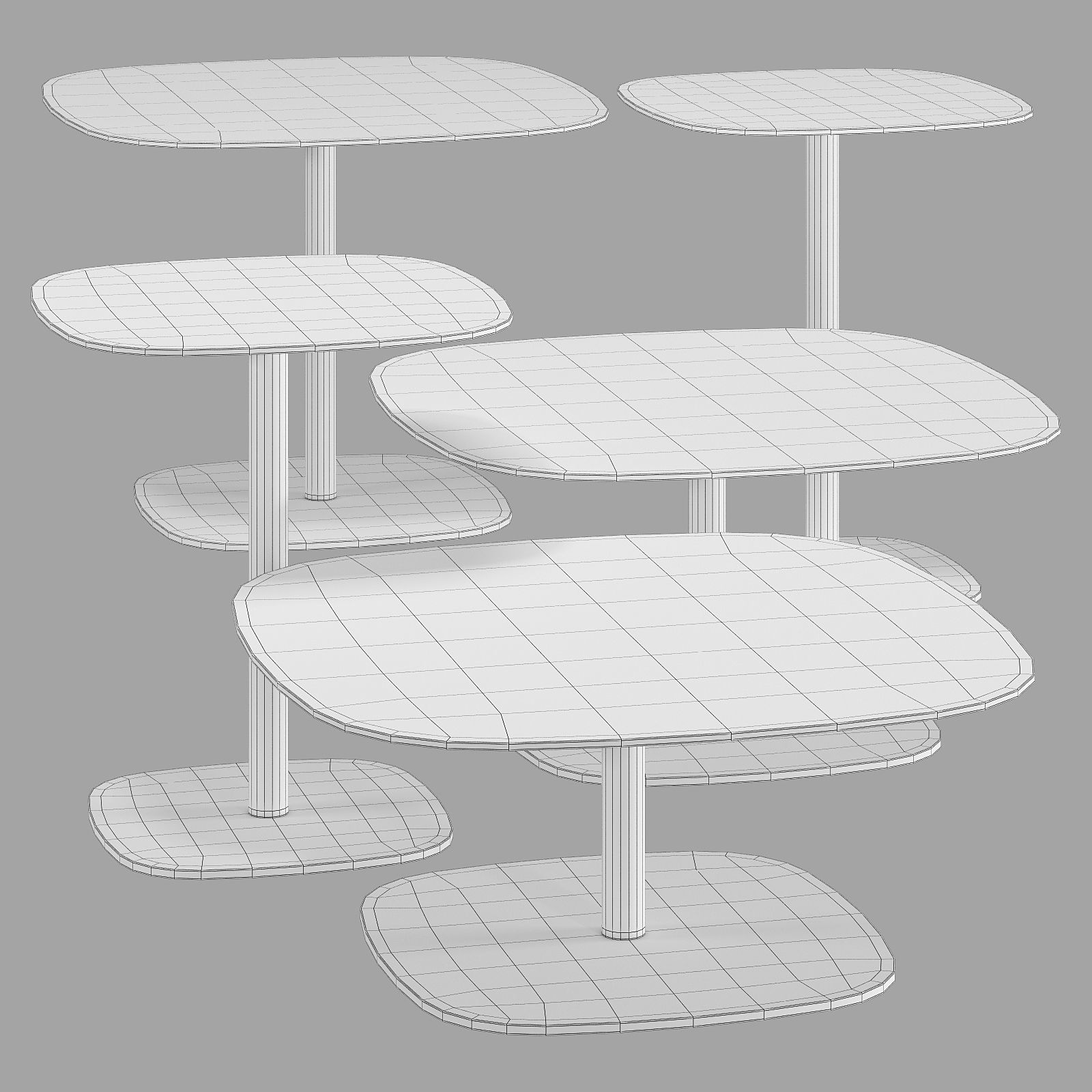 Gallotti and radice chantal coffee tables 3D model_7