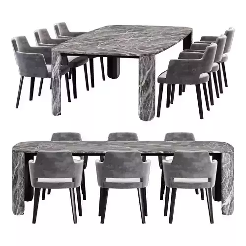Gallotti and radice clemo-t dining set 2 260x130