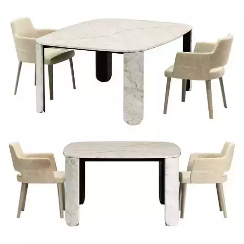 Gallotti and radice clemo-t dining set 4 170x130