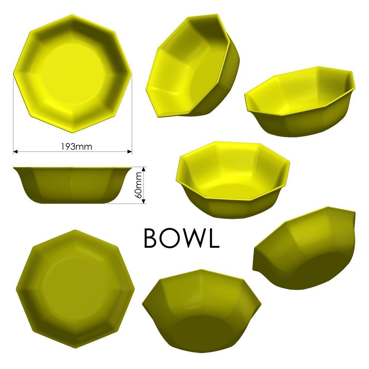 Printable Bowl 3D print model_3