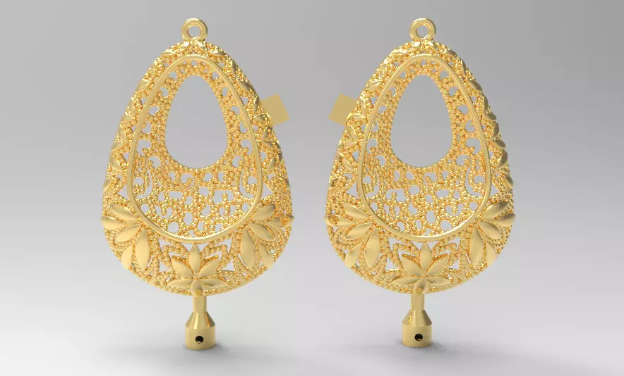 earring leaf Free 3D print model