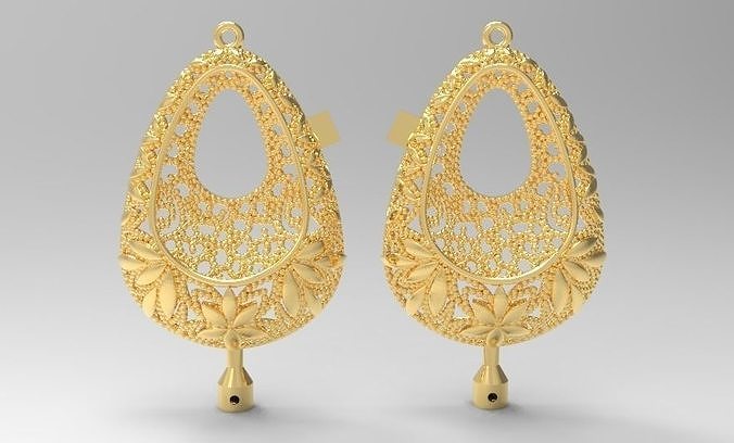 earring leaf Free 3D print model