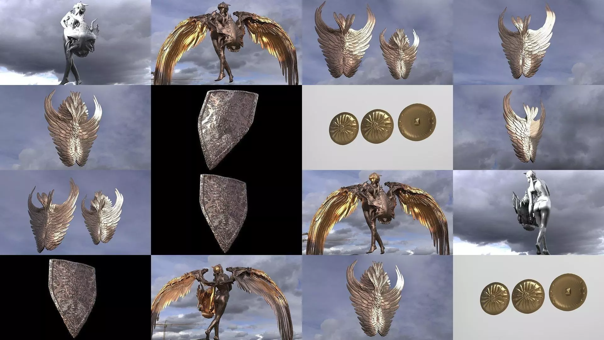 Shield sculpture Grand wall Collection _0