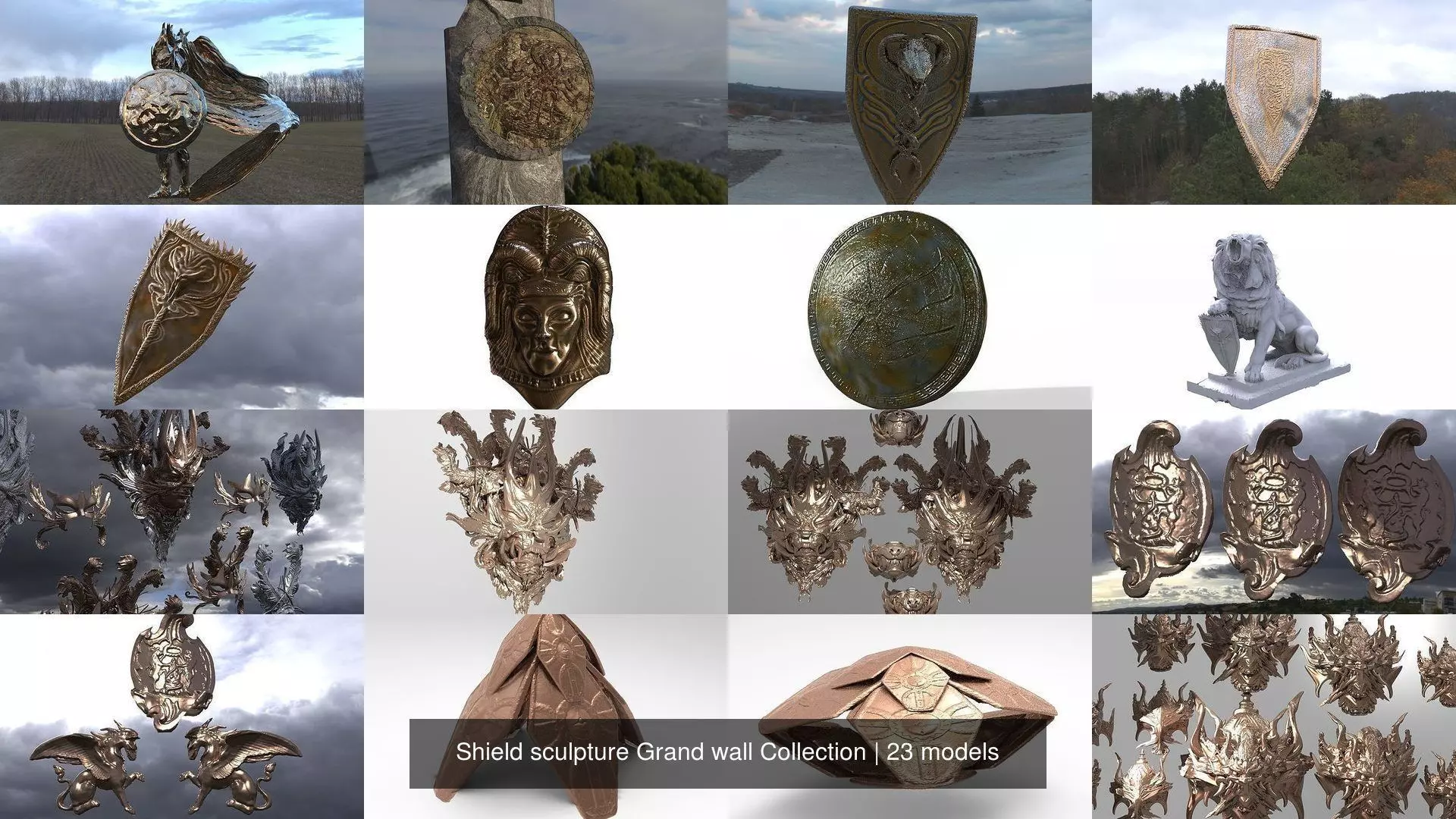 Shield sculpture Grand wall Collection _1