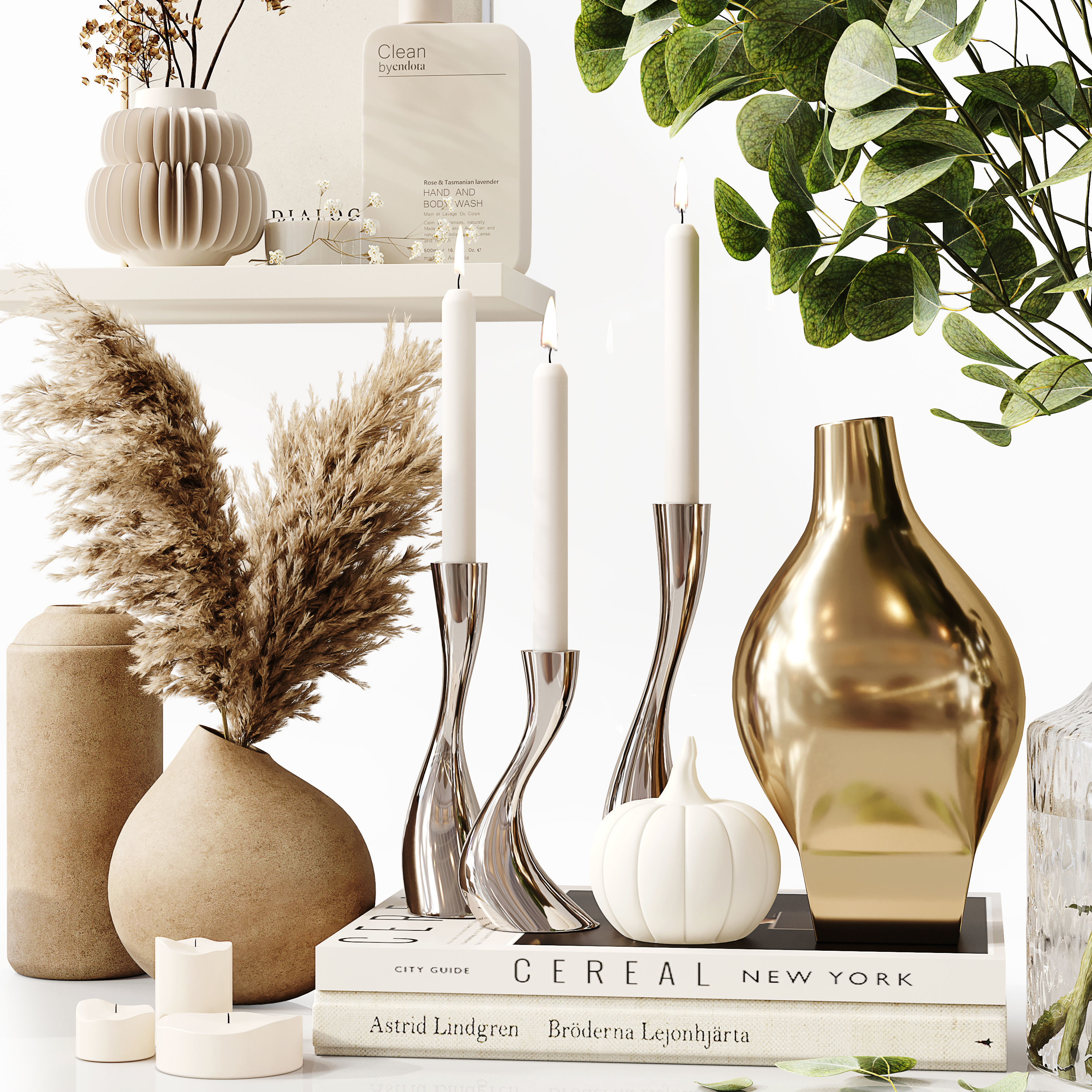 Decorative Set 212 Low-poly 3D model_9