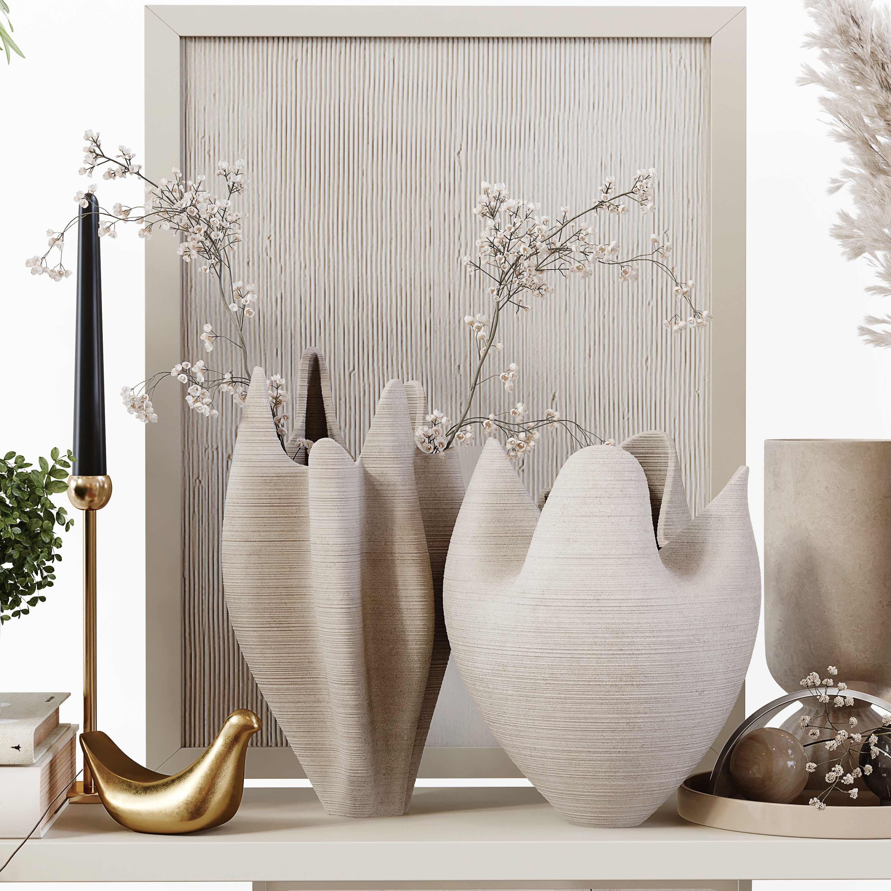 Decorative Set 213 Low-poly 3D model_3