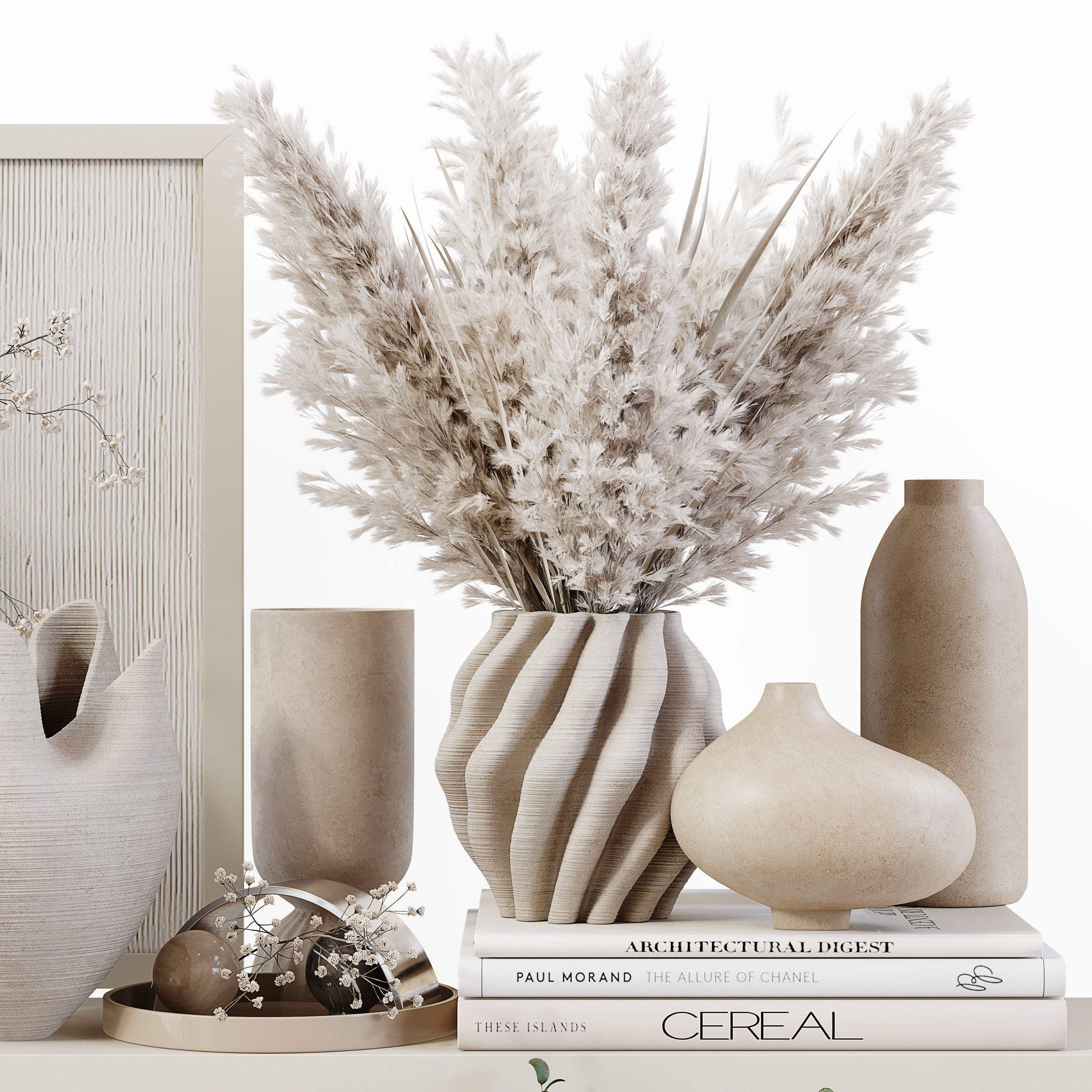 Decorative Set 213 Low-poly 3D model_10