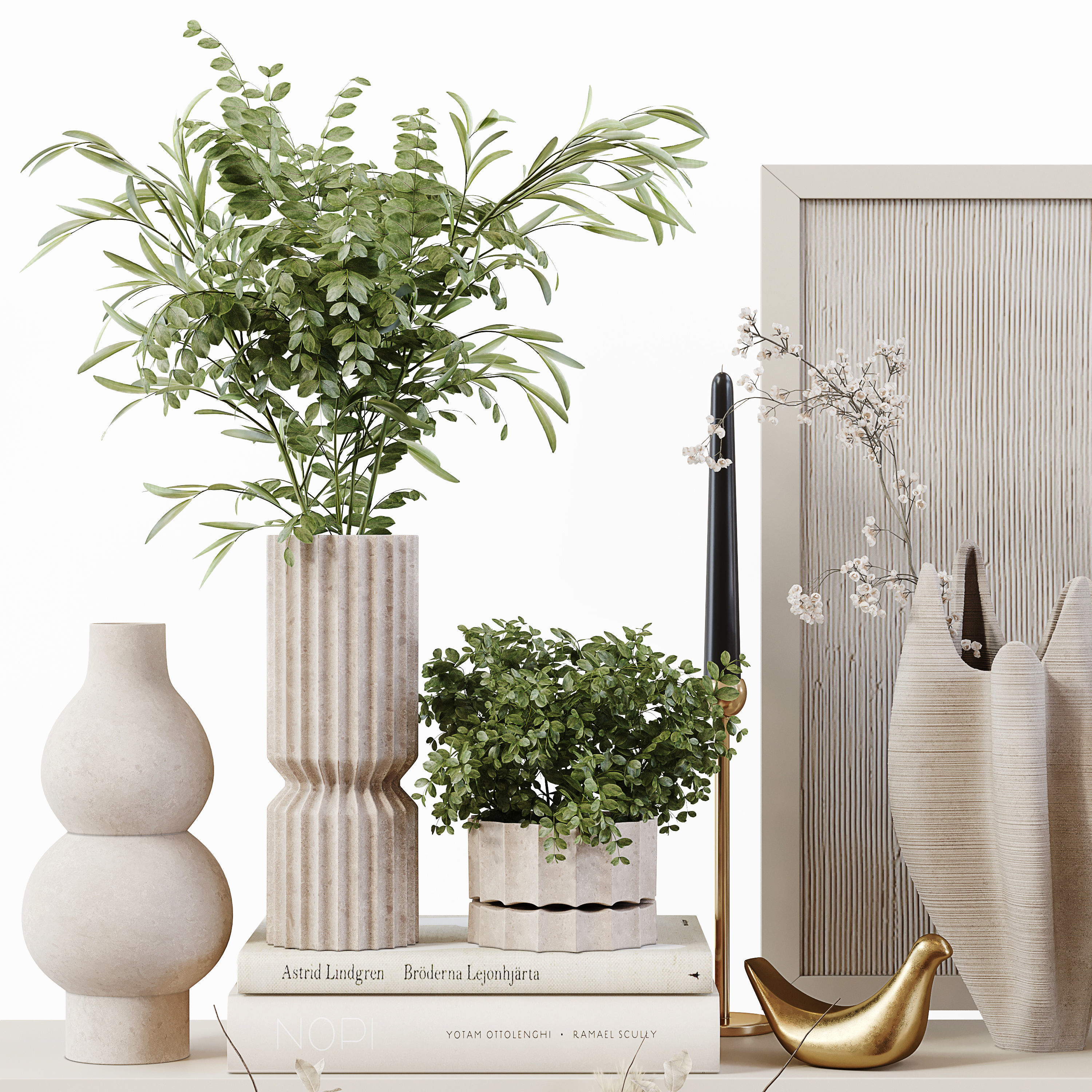 Decorative Set 213 Low-poly 3D model_11