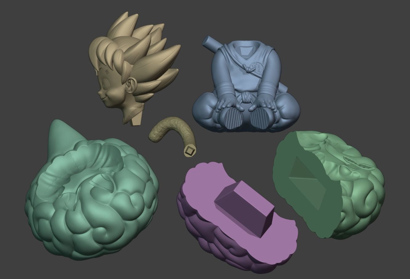Kid Goku 3D print model_19