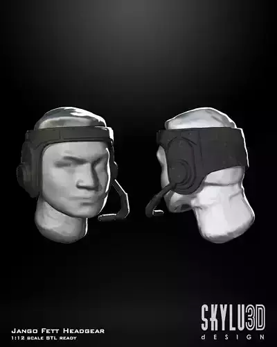 Jango Fett Head Gear One12 Scale STL file 3D print model