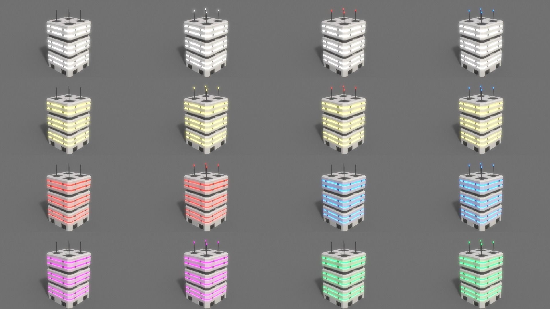 PBR Sci-Fi Building A 31-40 3D Model Collection_31