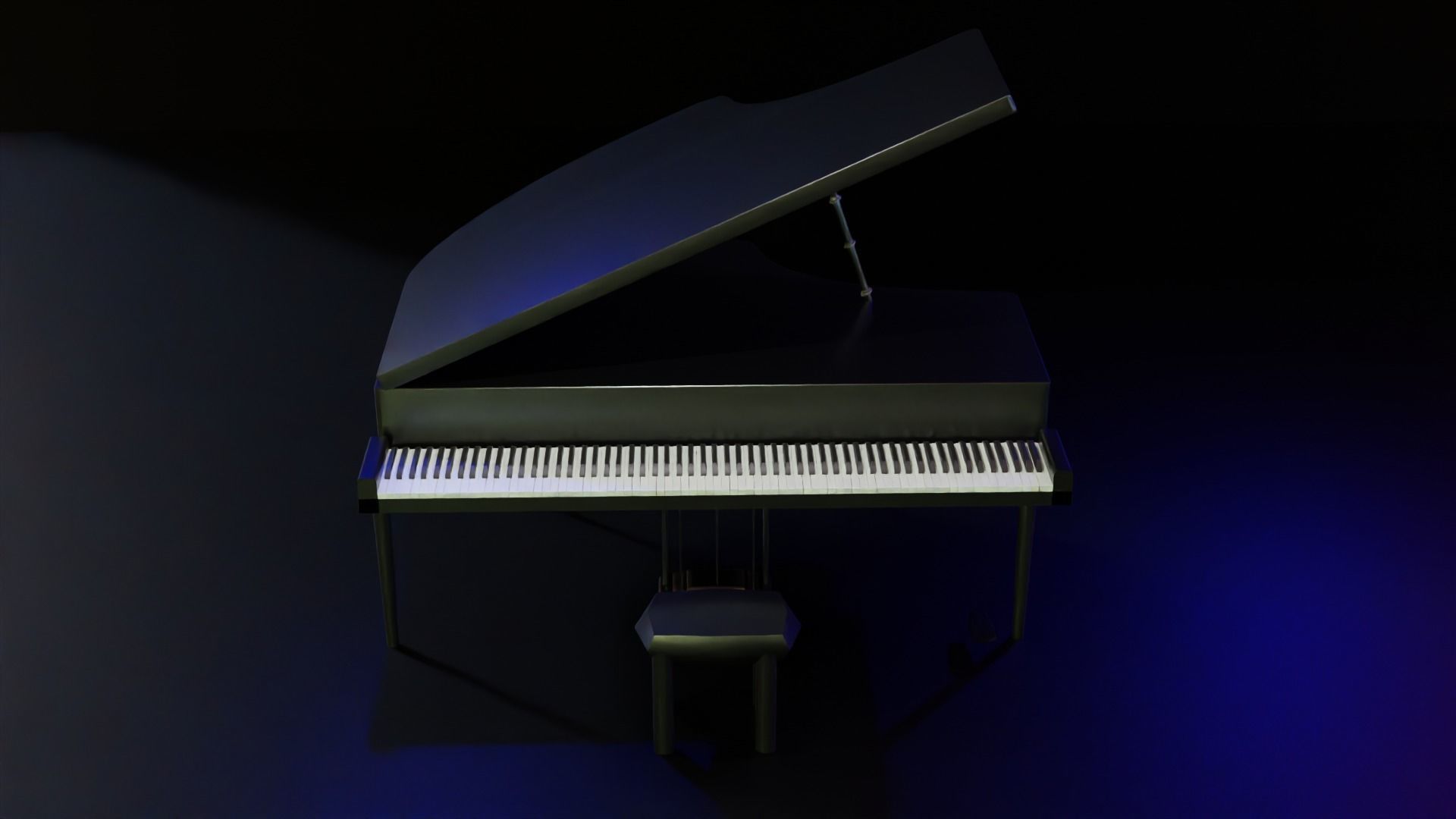 3d model of a piano set  3D model_1