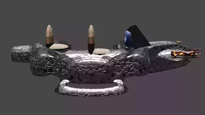 LOW poly alien ship model