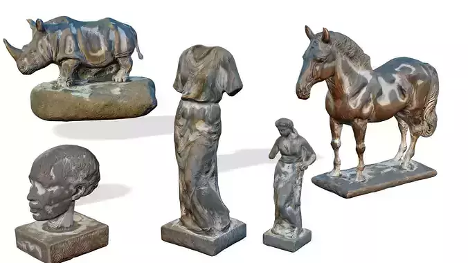 Many Realistic Sculptures for Your Projects