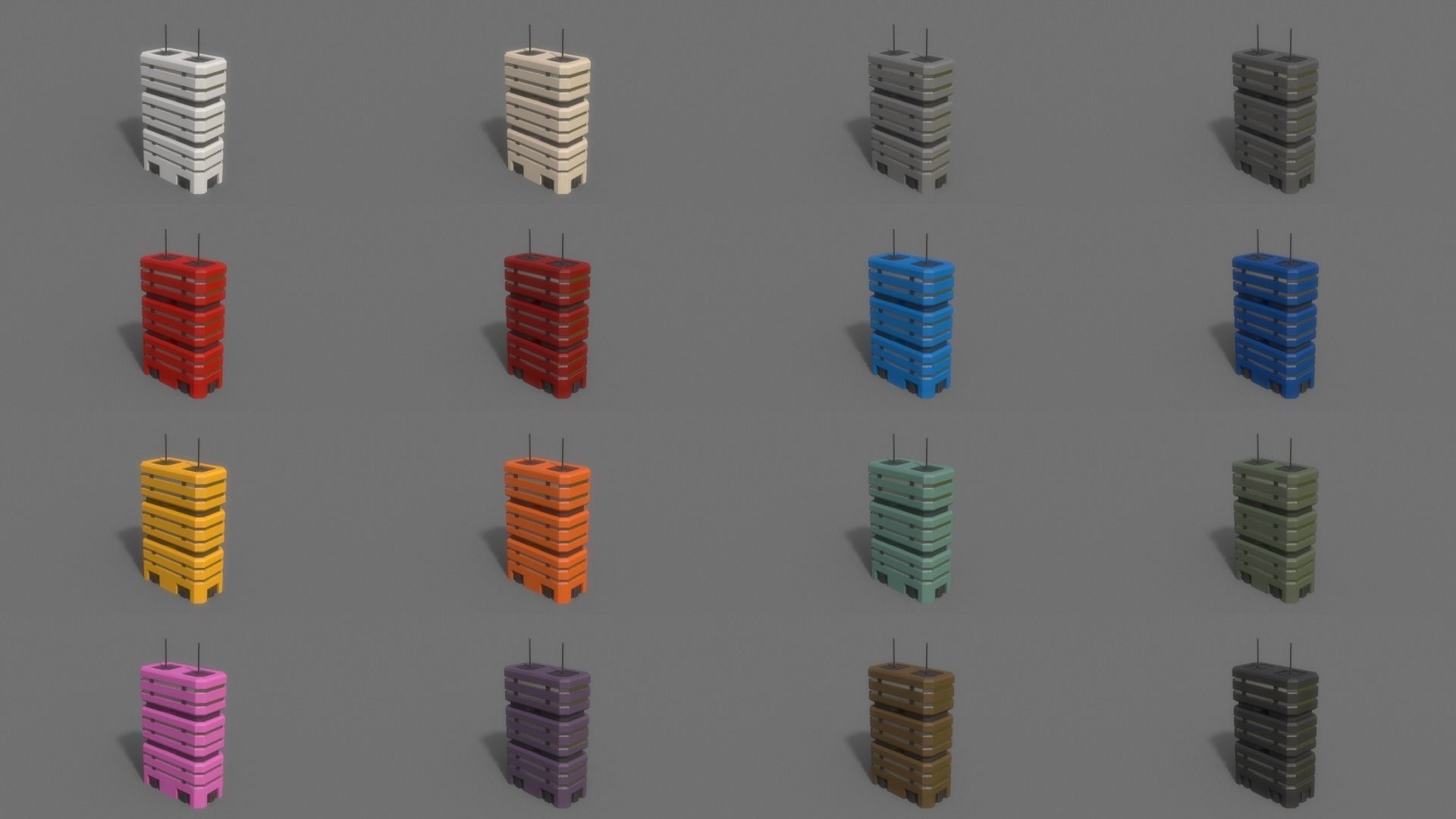  PBR Sci-Fi Building A - 40 Models 3D Model Collection_15