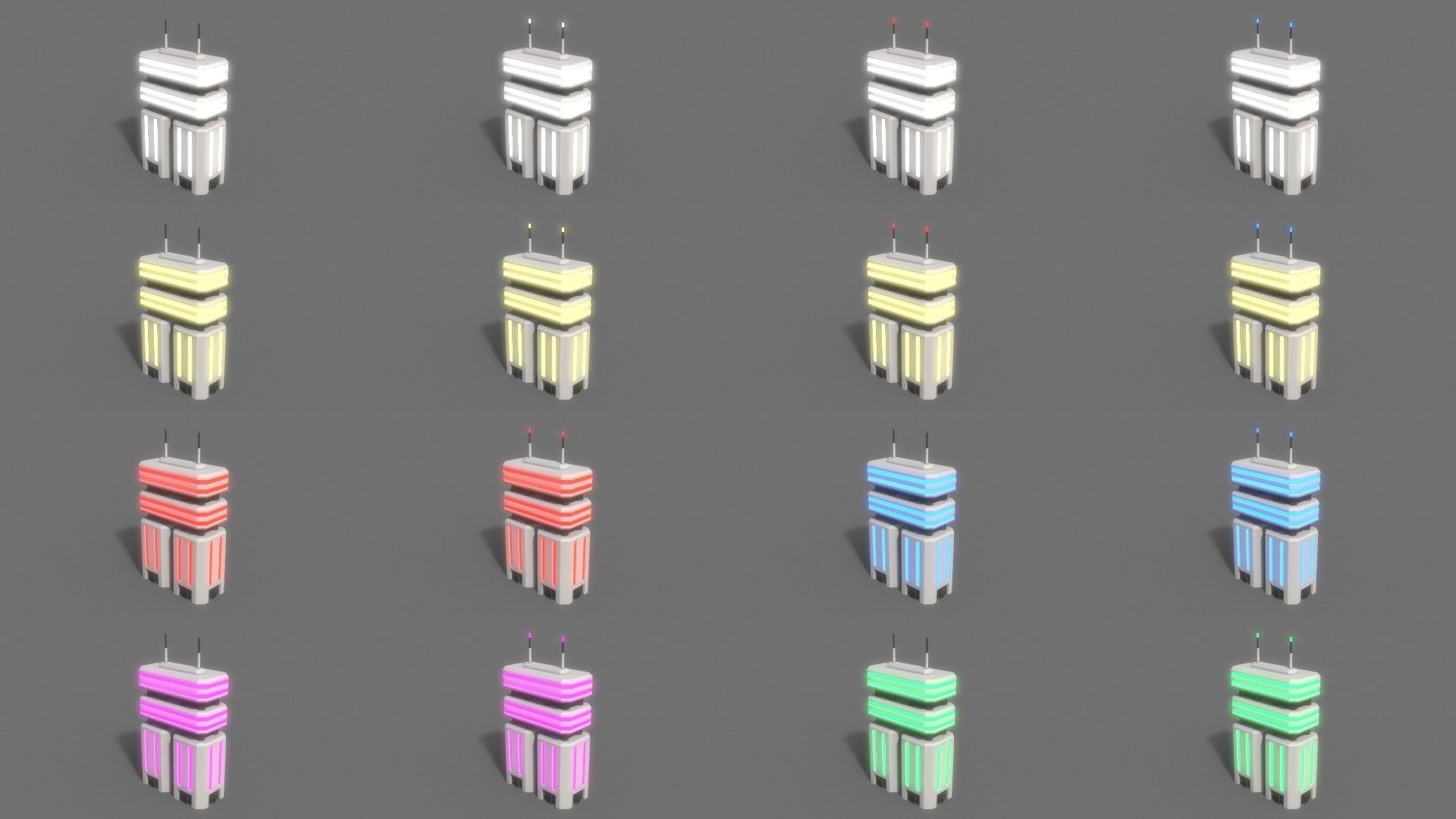  PBR Sci-Fi Building A - 40 Models 3D Model Collection_26