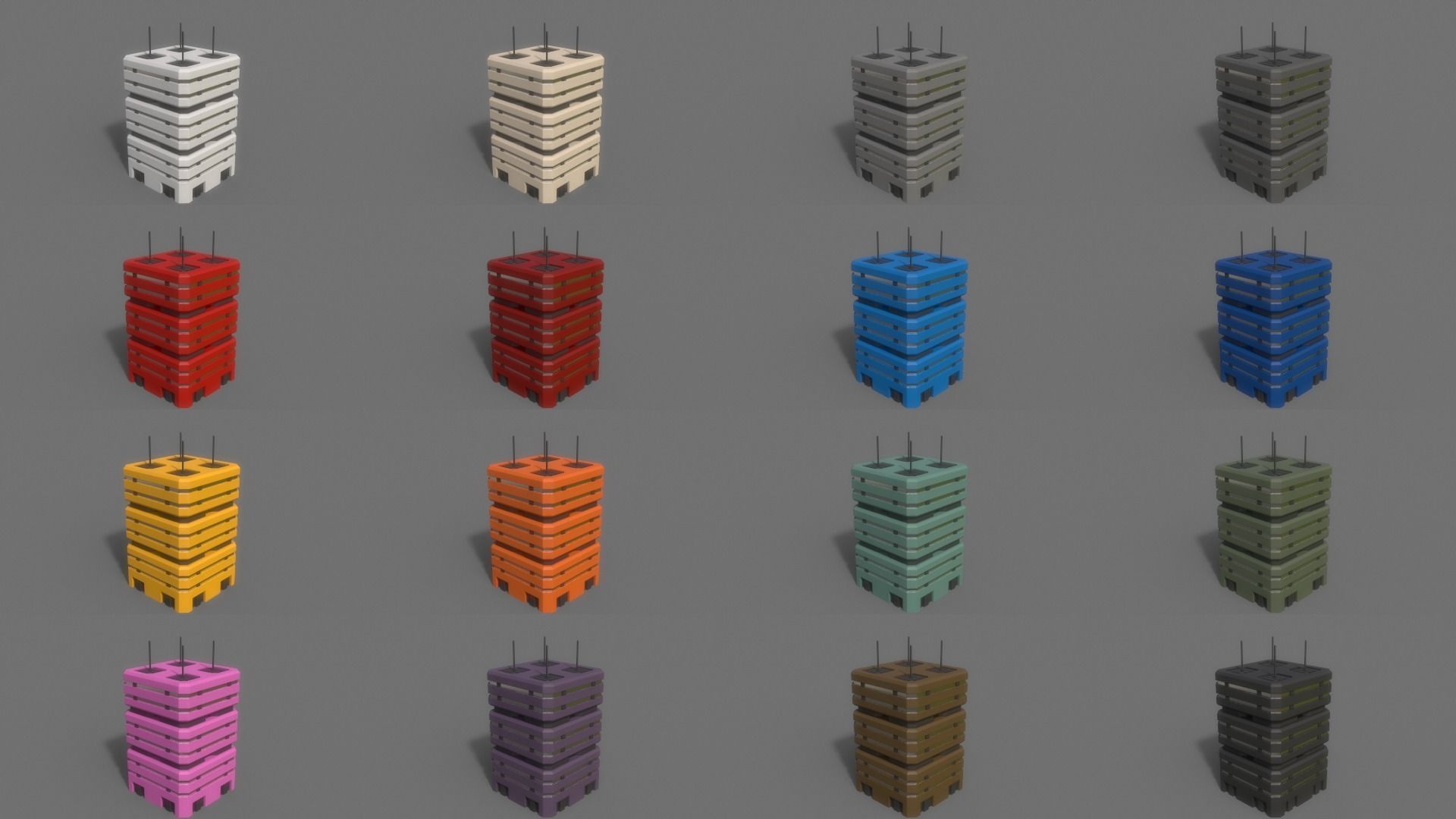  PBR Sci-Fi Building A - 40 Models 3D Model Collection_21