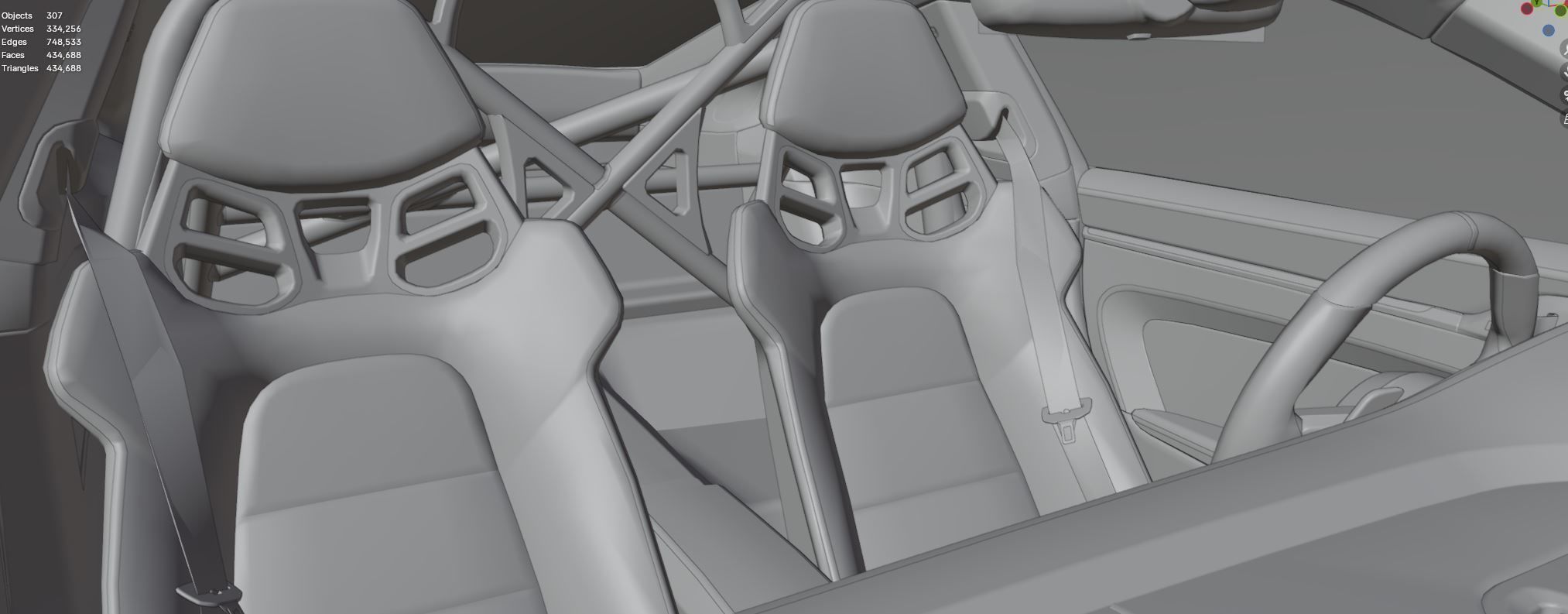 Porsche 911 GT3-RS 992 2023 Weissach Package RS 3D model Low-poly 3D model_19