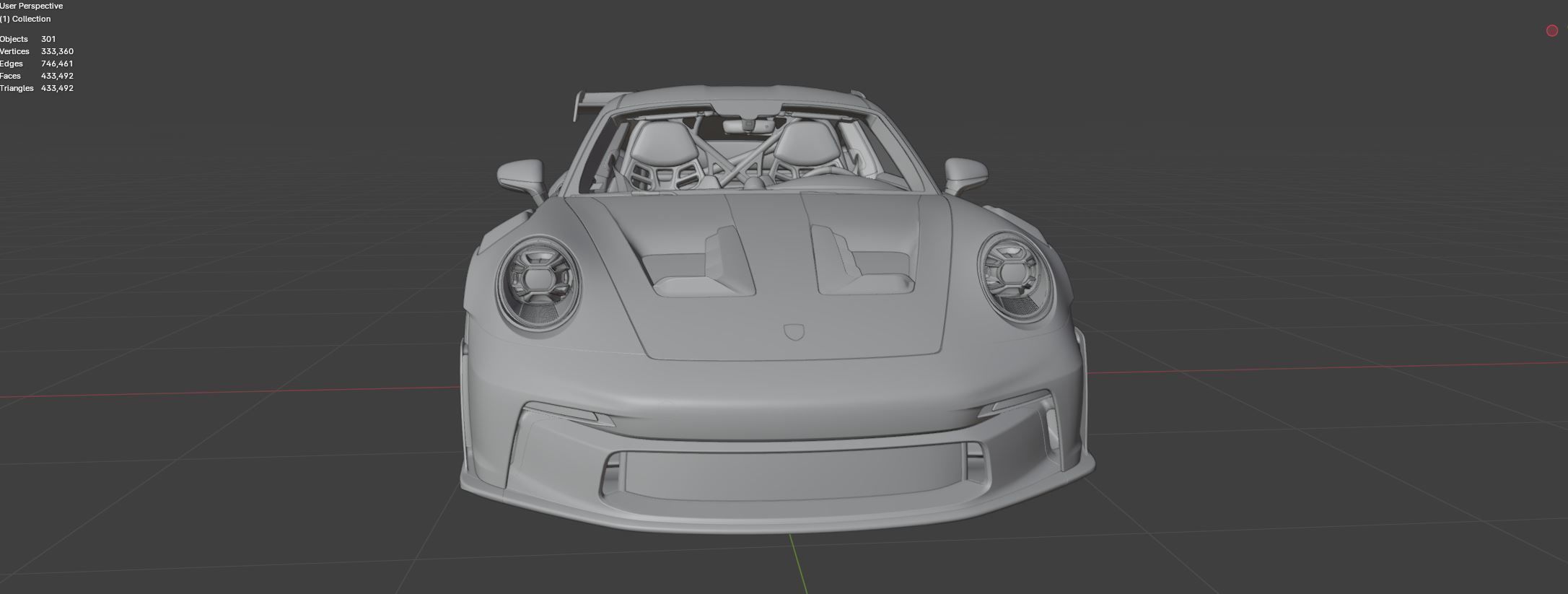 Porsche 911 GT3-RS 992 2023 Weissach Package RS 3D model Low-poly 3D model_17