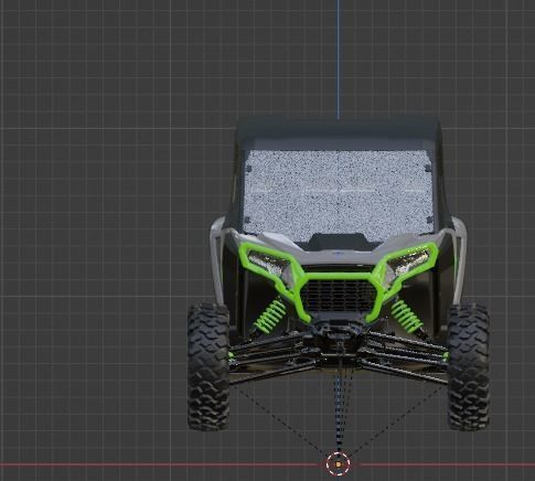 2025 RZR XP 1000 Ultimate Storm Gray Low-poly 3D model_10