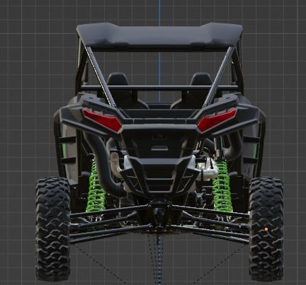 2025 RZR XP 1000 Ultimate Storm Gray Low-poly 3D model_4