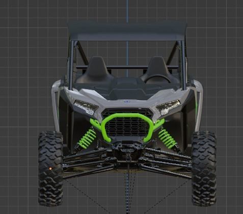 2025 RZR XP 1000 Ultimate Storm Gray Low-poly 3D model_3