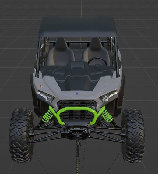 2025 RZR XP 1000 Ultimate Storm Gray Low-poly 3D model_2