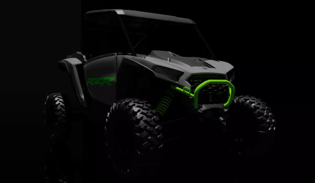 2025 RZR XP 1000 Ultimate Storm Gray Low-poly 3D model_0
