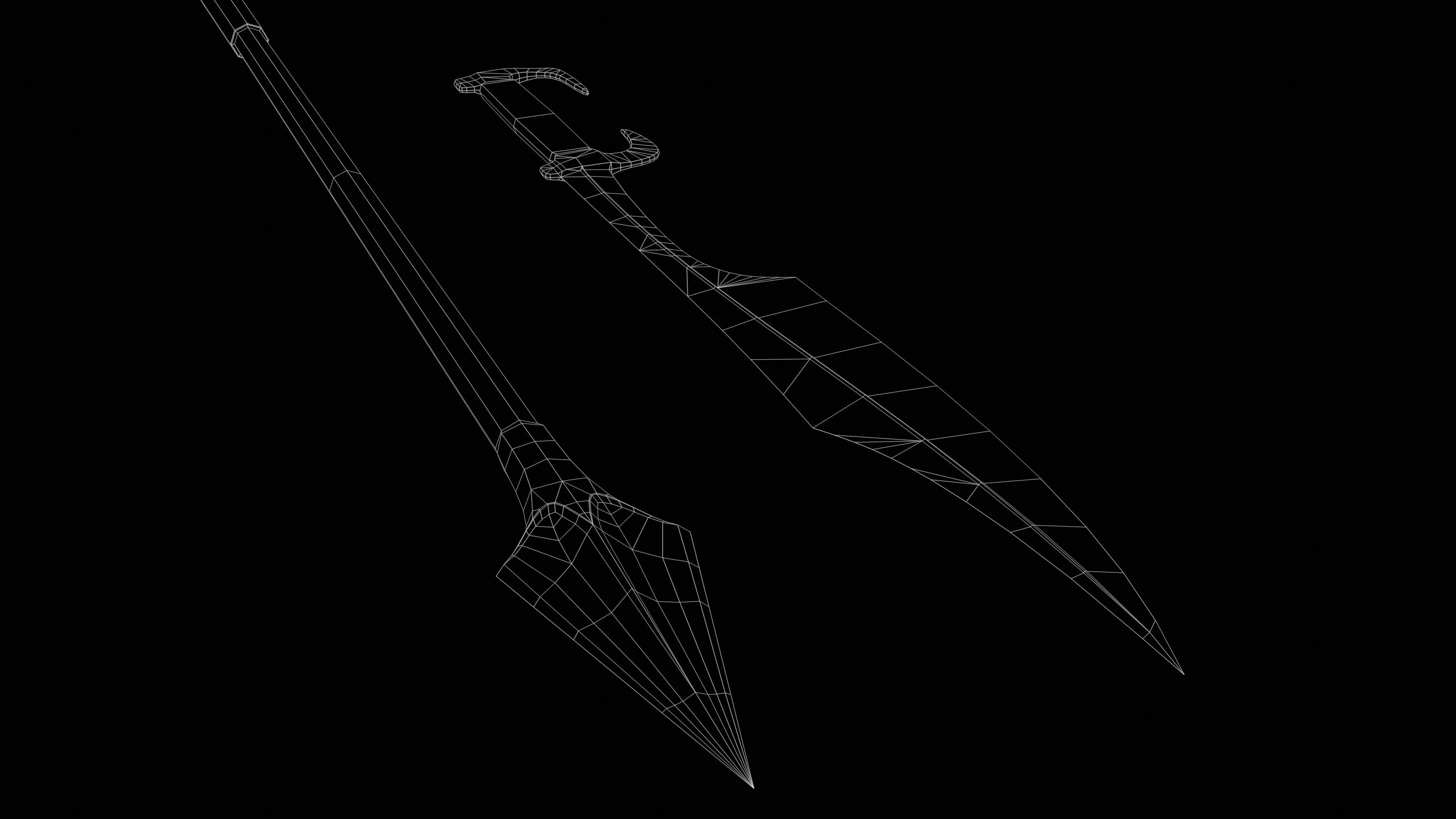 Spartan Weapons Low-poly 3D model_3