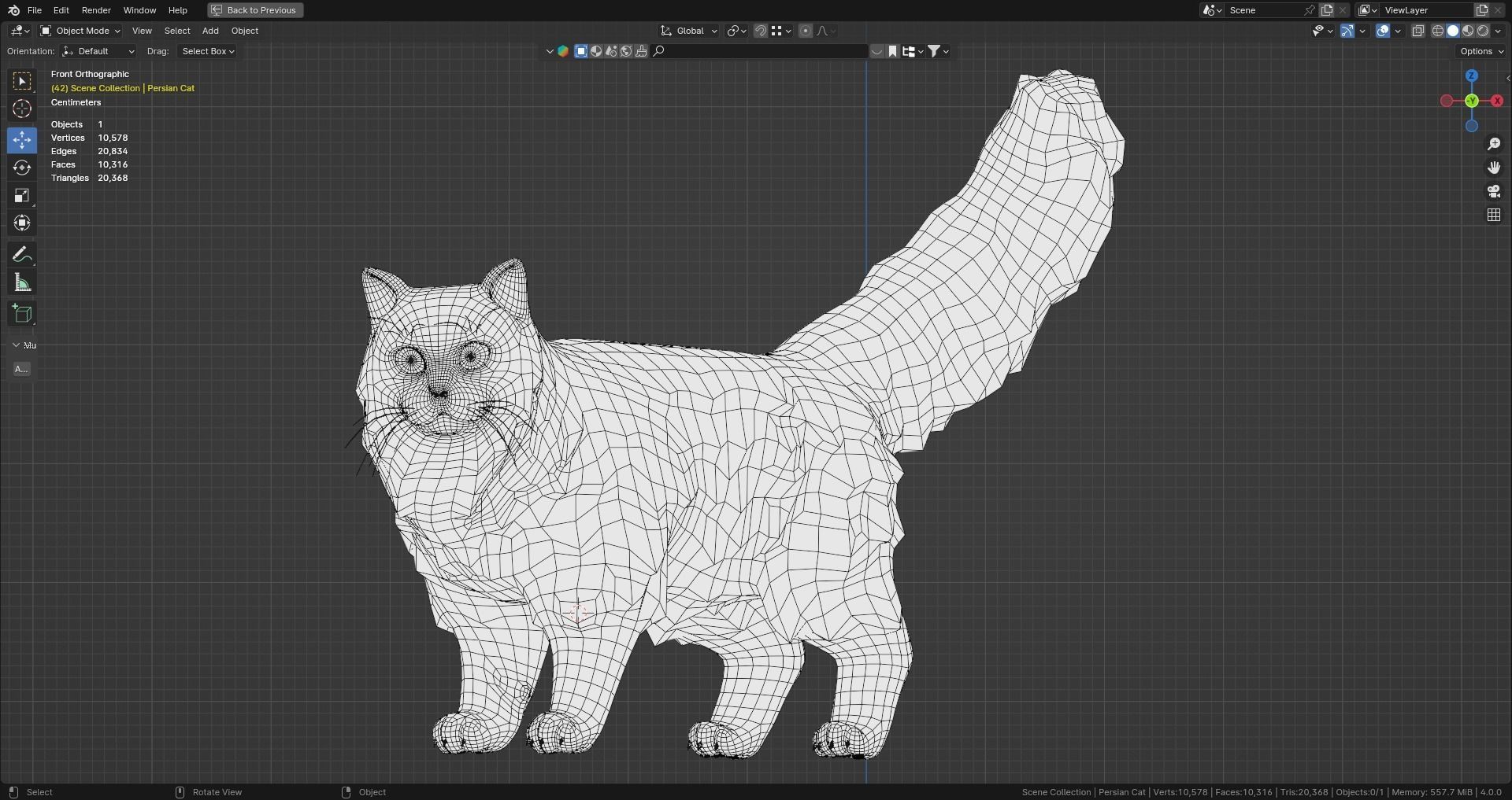 Lowpoly - Stylized cats - Persian Cat Low-poly 3D model_12