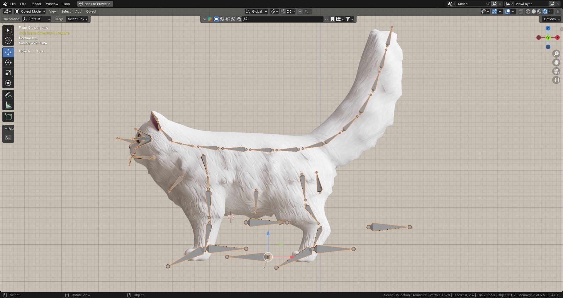 Lowpoly - Stylized cats - Persian Cat Low-poly 3D model_8