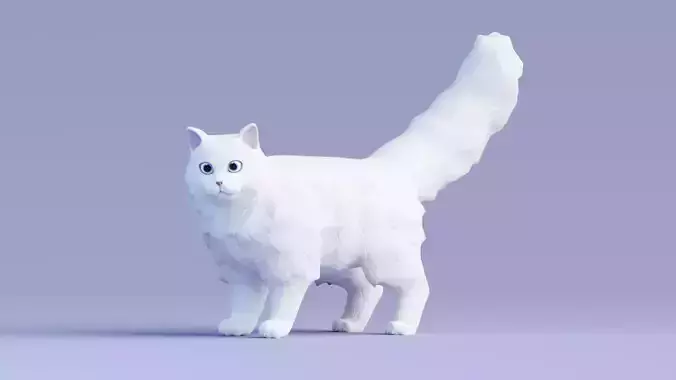 Lowpoly - Stylized cats - Persian Cat