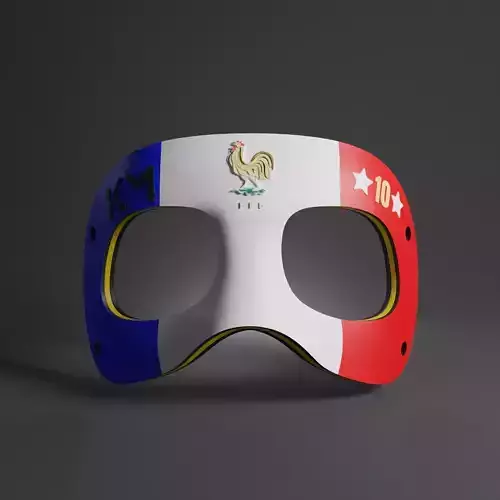 MBAPPE MASK FAN ART - STL - 3MF MULTICOLOR 3D print model