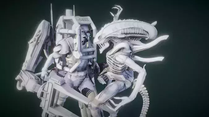Alien Hudson Hicks Facehugger Ellen Xenomorph Ripley Newt 3D print model