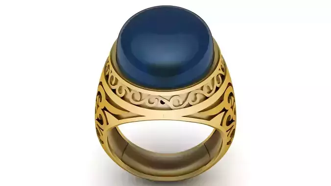 ITALIAN MAN FASHION RING 3D PRINTABLE MODEL