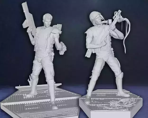 Alien Hudson Hicks Facehugger Xenomorph Ellen Ripley Newt 3D print model