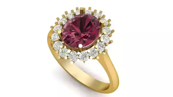 ENGAGEMENT SOLITAIRE DIMOND RING 3D PRINTABLE MODEL