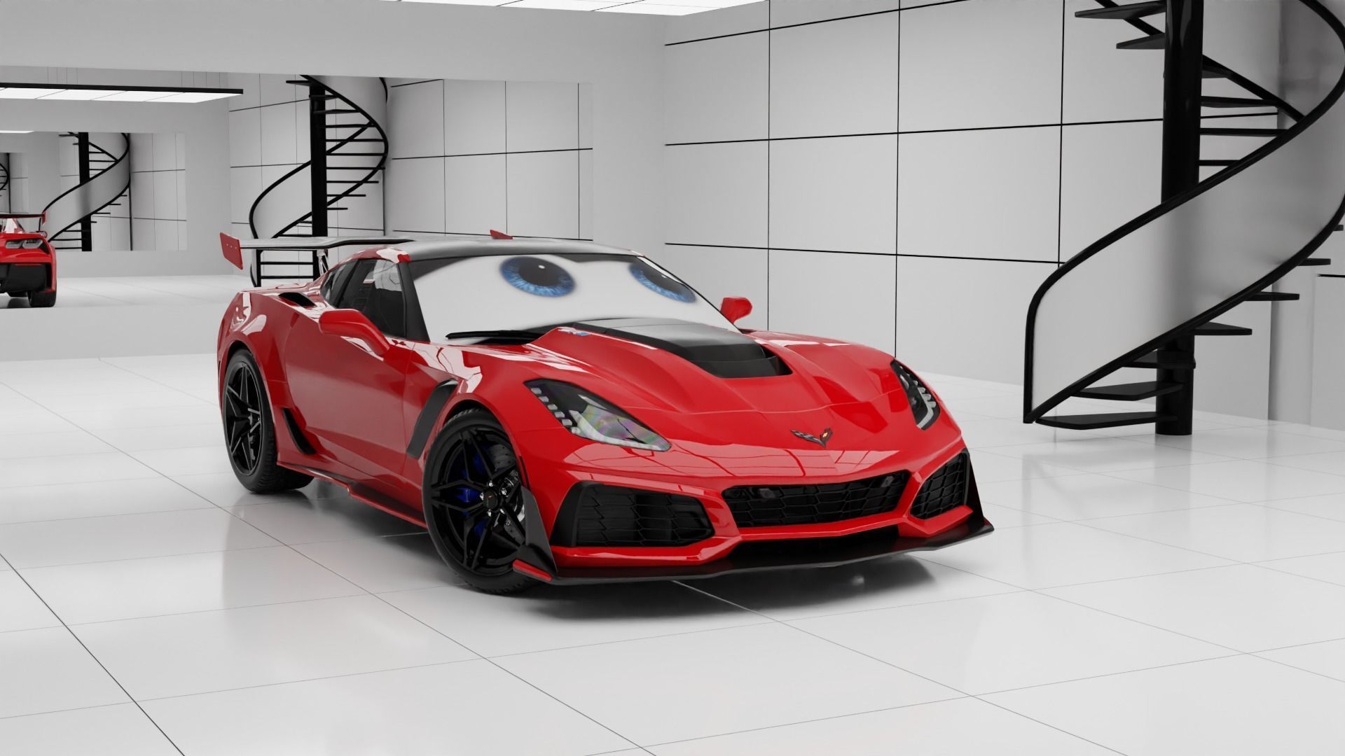 Car Animation Low-poly 3D model_14