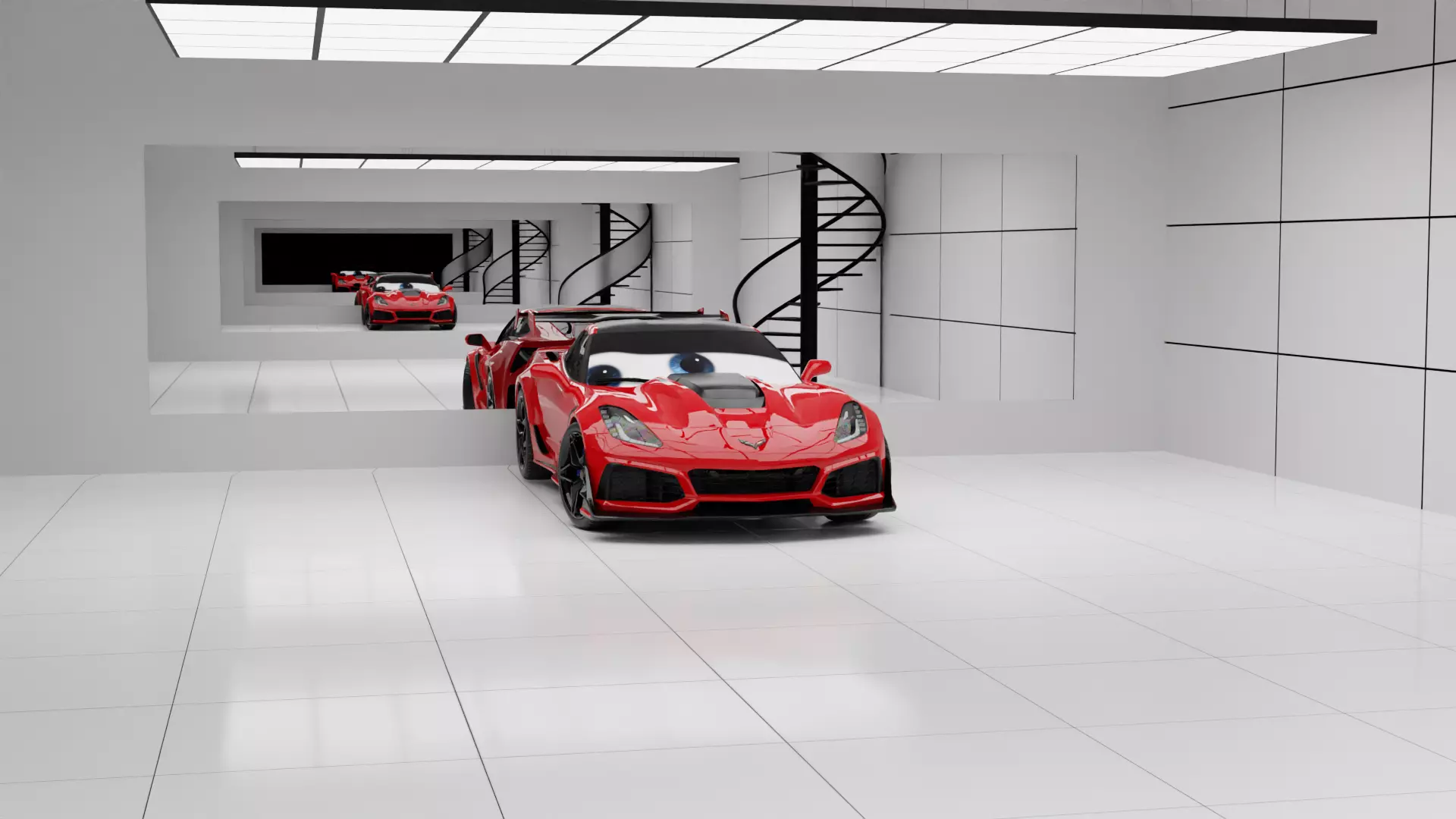 Car Animation Low-poly 3D model_0