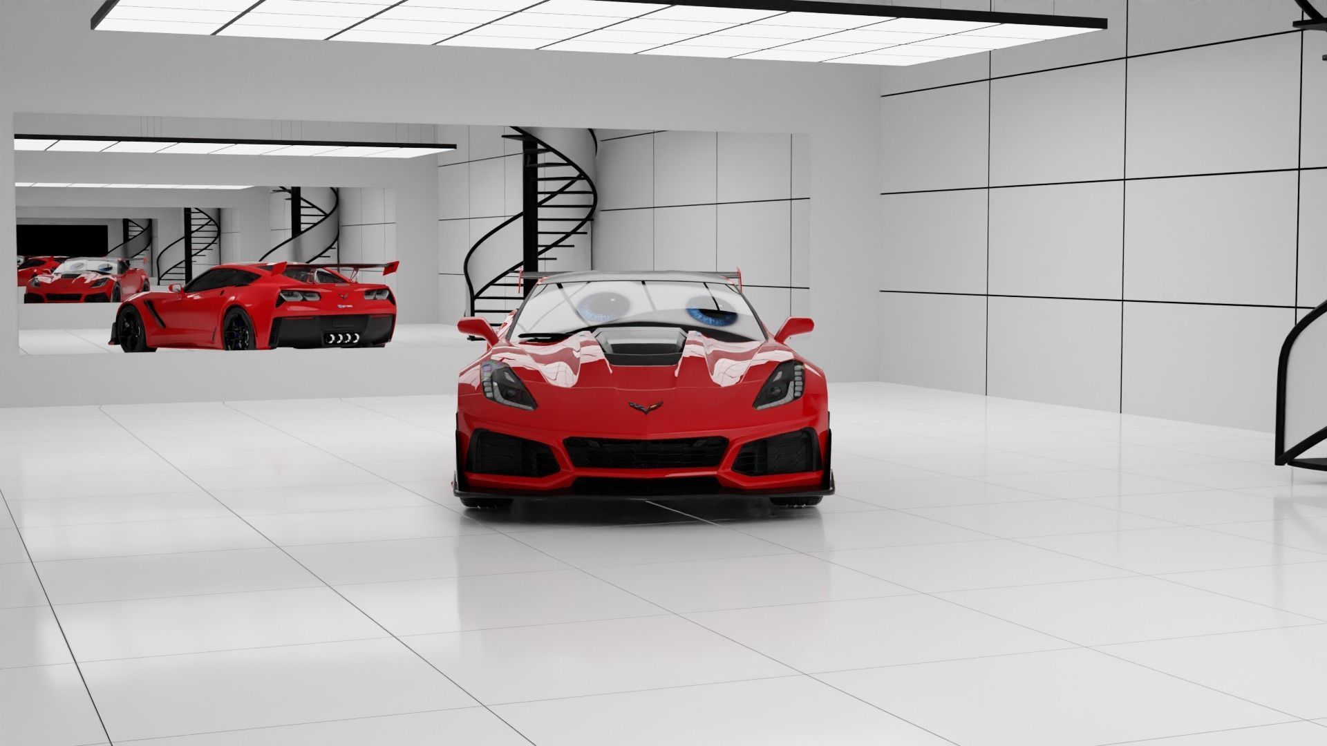 Car Animation Low-poly 3D model_8