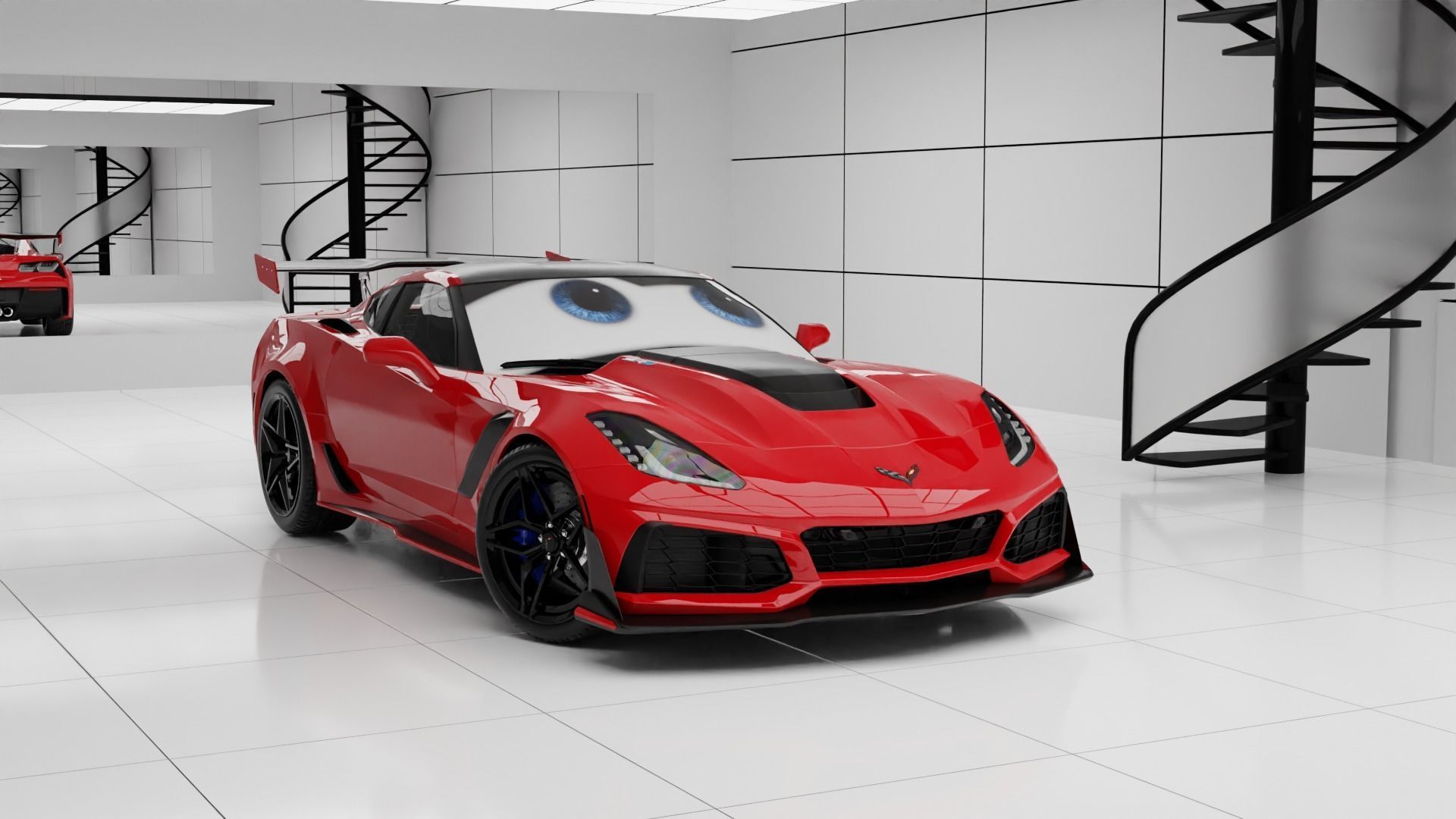 Car Animation Low-poly 3D model_13