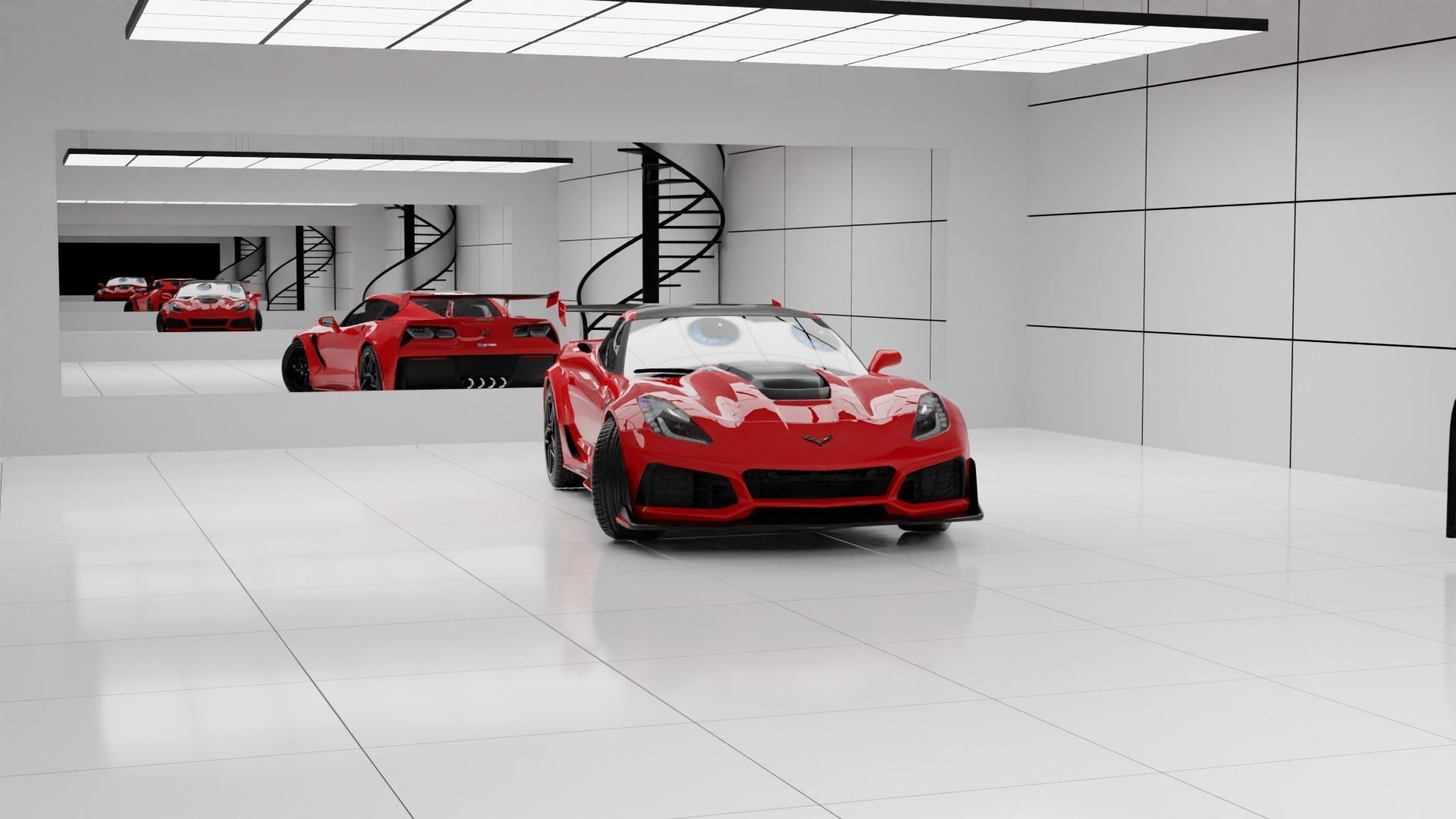 Car Animation Low-poly 3D model_7