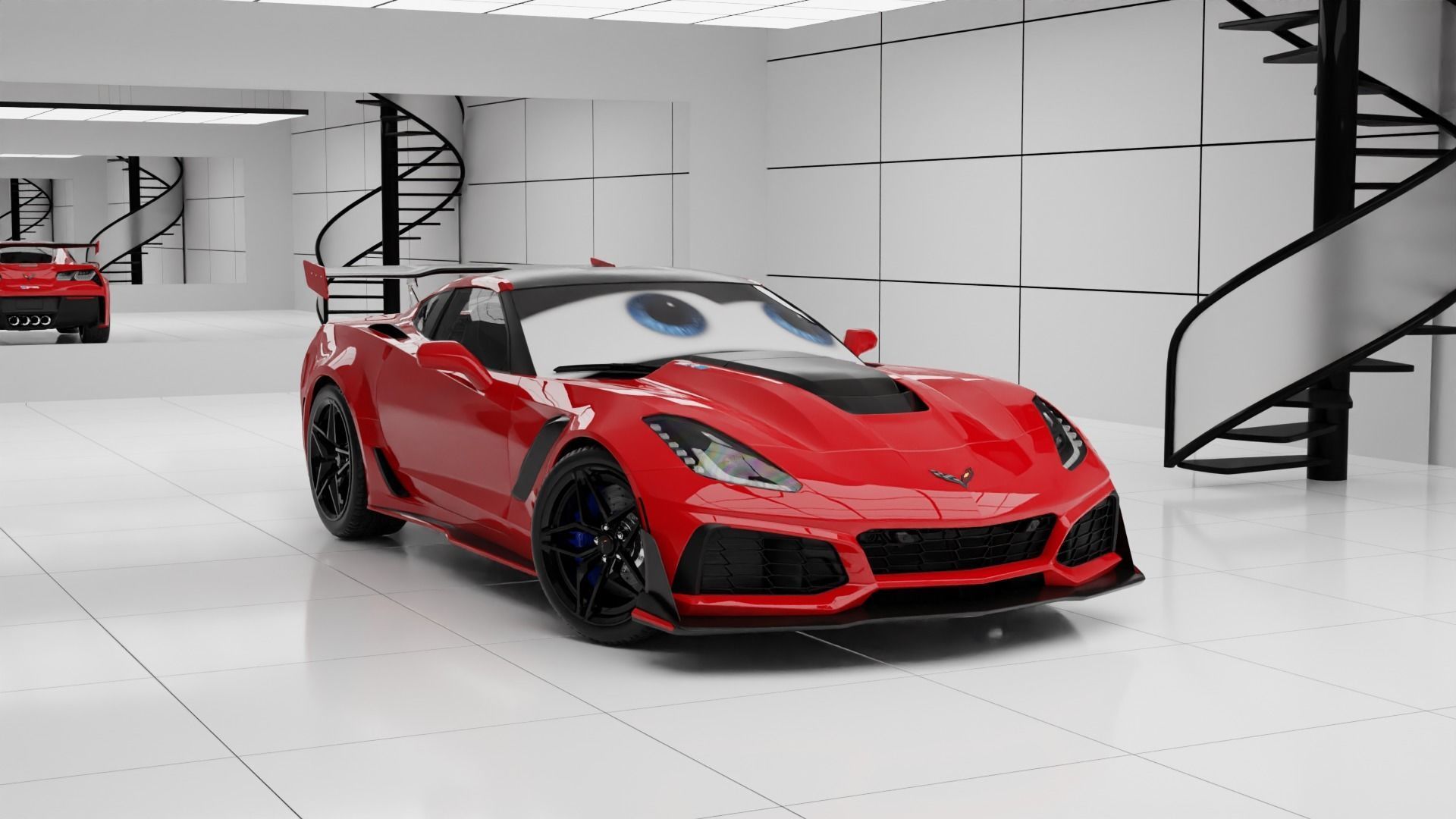 Car Animation Low-poly 3D model_12