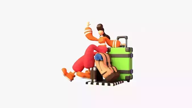 Girl ready for the trip