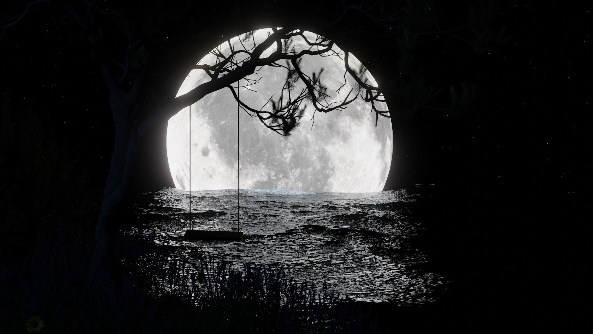 Moon Night 3D model_16