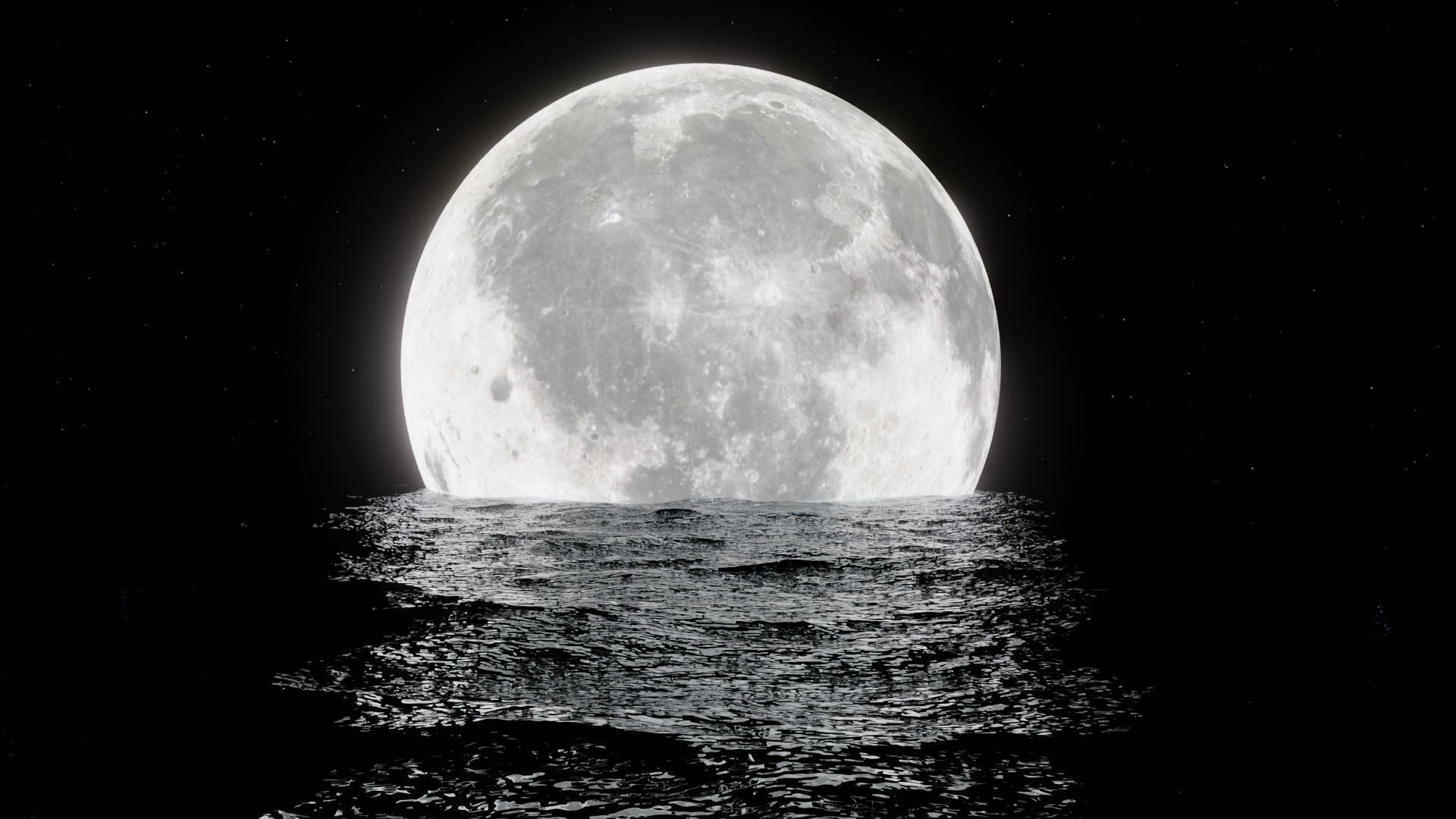 Moon Night 3D model_10