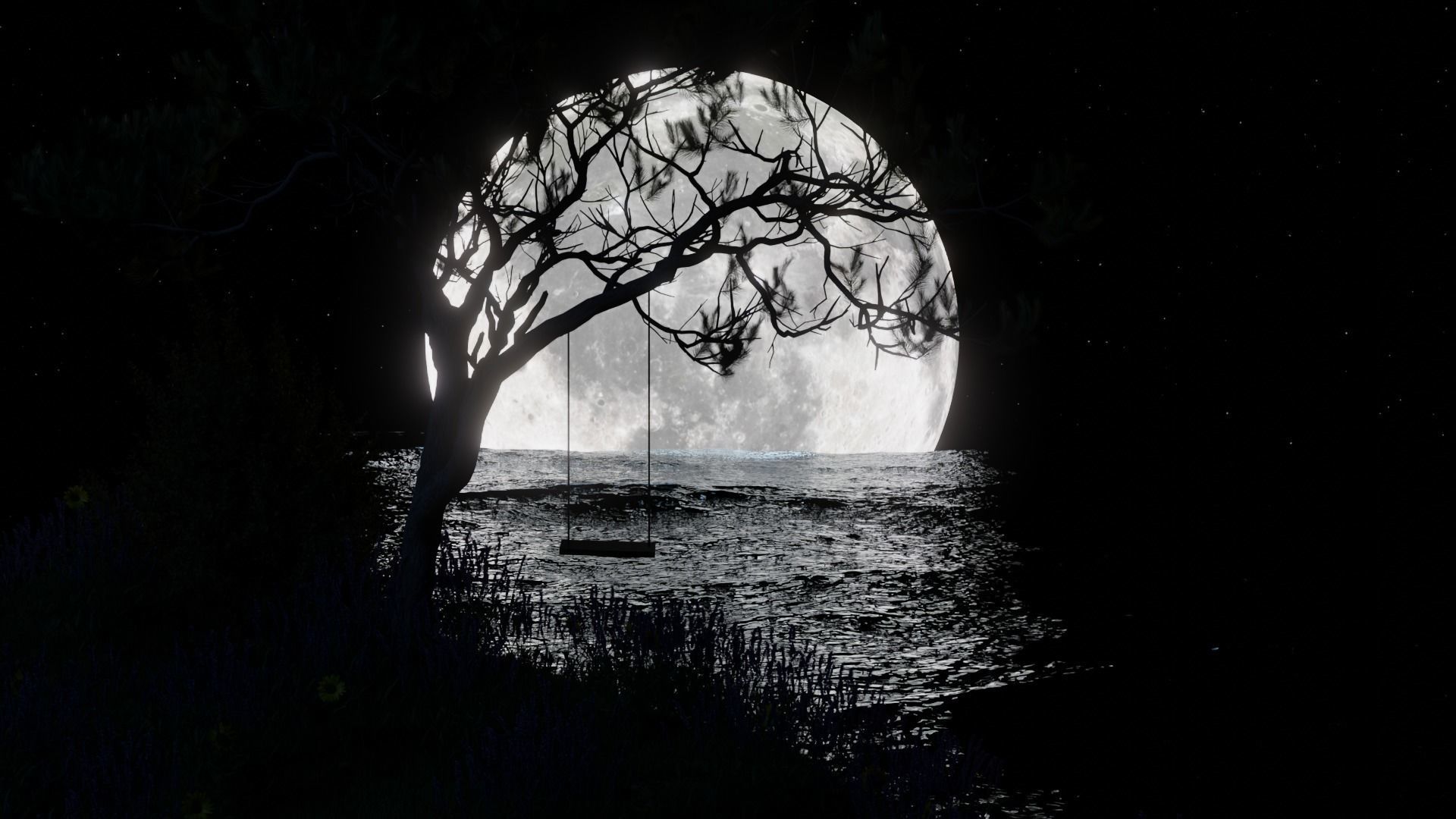 Moon Night 3D model_9
